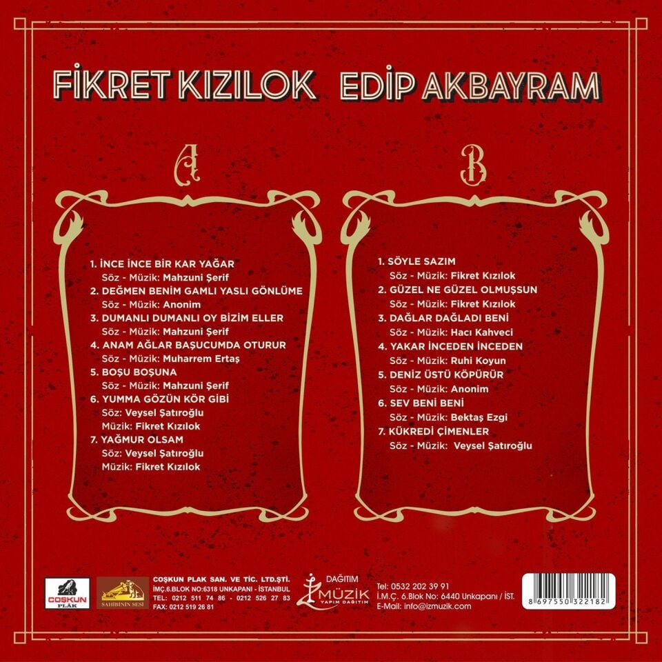 Fikret Kızılok ve Edip Akbayram Plak