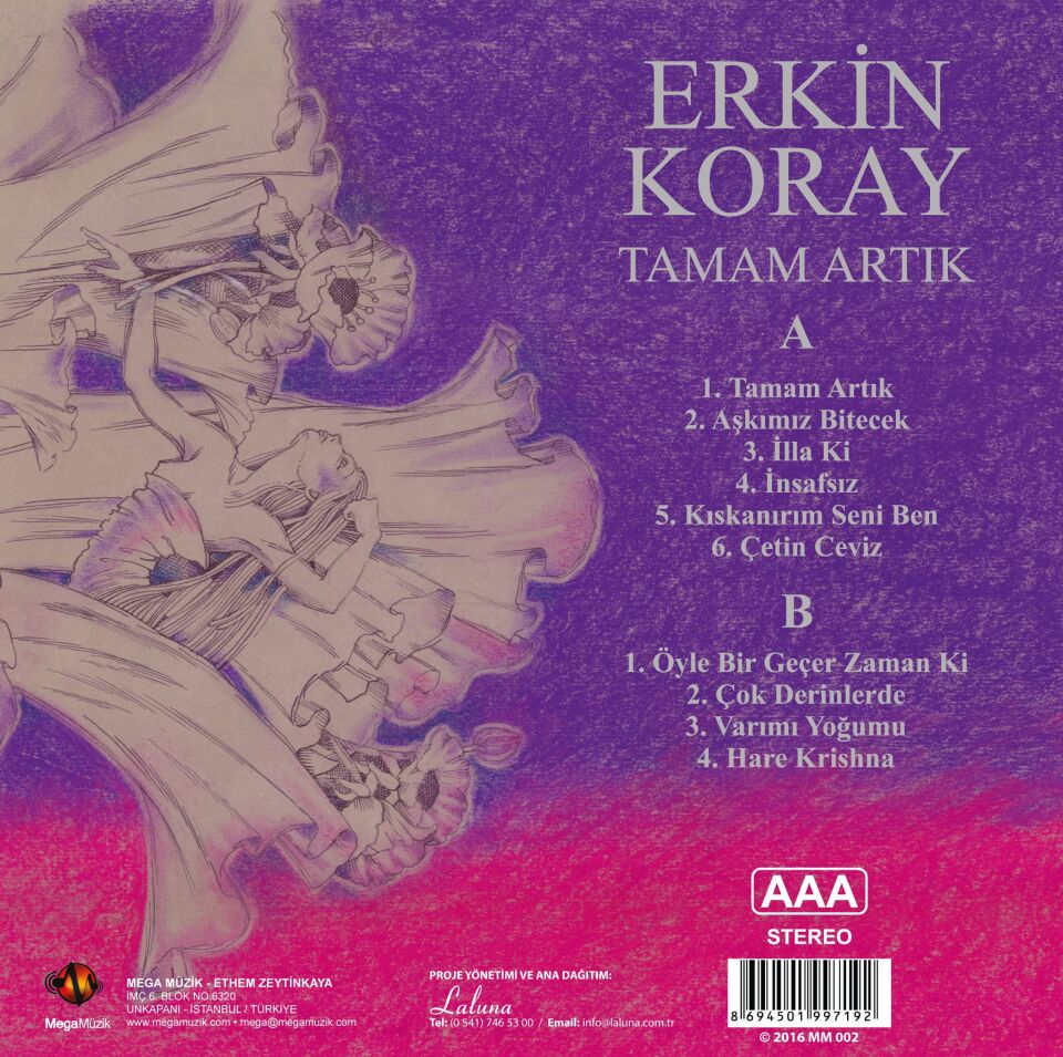 Erkin Koray - Tamam Artık Renkli Plak