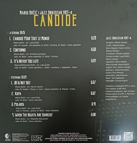 Mario Bocic - Jazz Orkestar HRT-a – Candide Plak