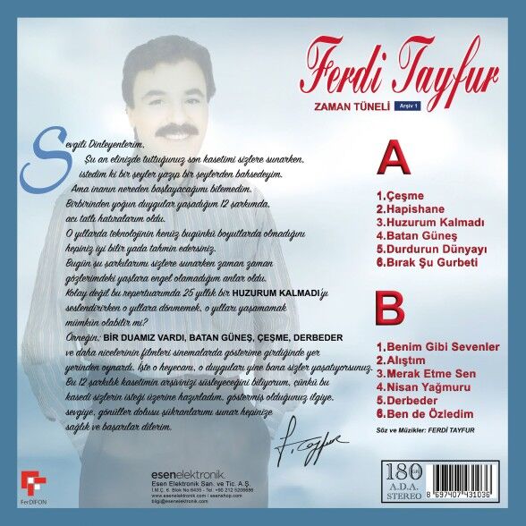 Ferdi Tayfur - Zaman Tüneli - Arşiv 1 Plak