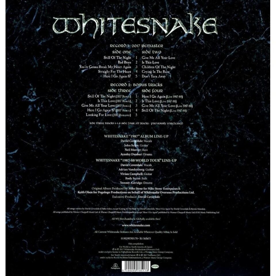 Whitesnake – 1987 2'li Yeni Baskı Plak