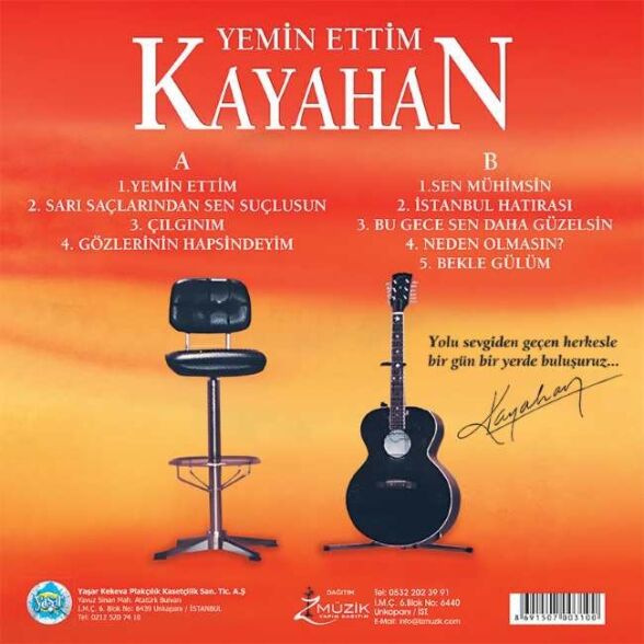 Kayahan - Yemin Ettim Plak