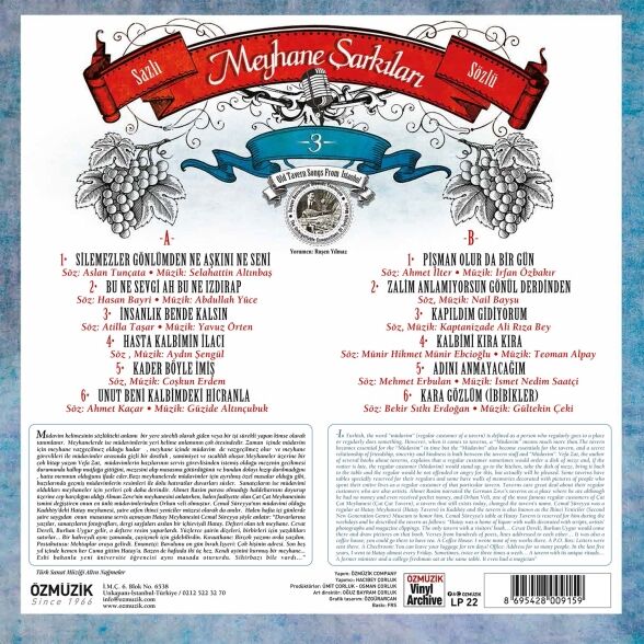 Meyhane Şarkıları 3 Plak