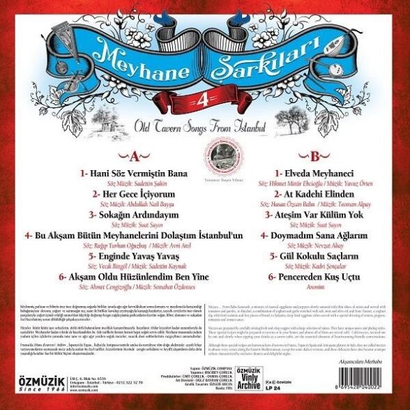 Meyhane Şarkıları 4 Plak