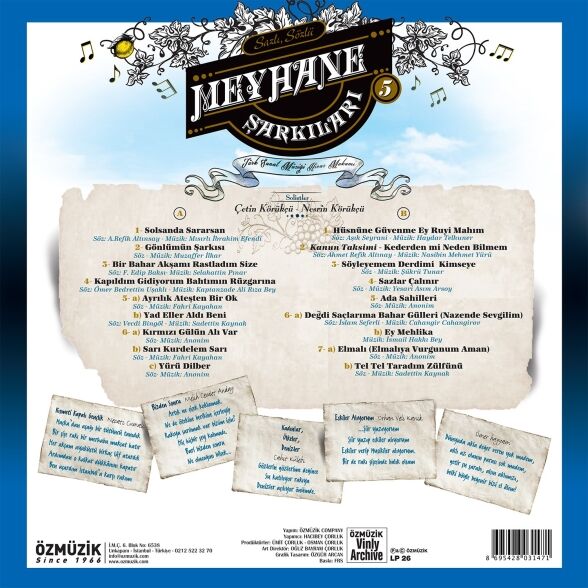 Meyhane Şarkıları 5 Plak