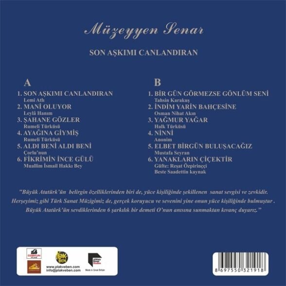 Müzeyyen Senar - Son Aşkımı Canlandıran Plak