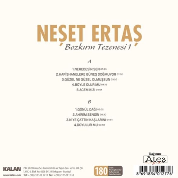 Neşet Ertaş - Bozkırın Tezenesi 1 Plak
