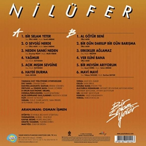 Nilüfer - Bir Selam Yeter Plak