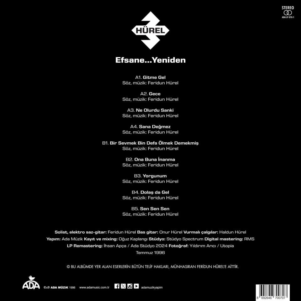 3 Hürel - Efsane Yeniden Plak