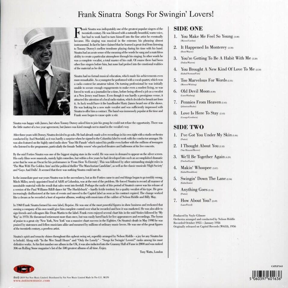 Frank Sinatra – Songs For Swingin' Lovers! Plak