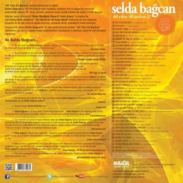 Selda Bağcan - 40 Yılın 40 Şarkısı 2 2'li Plak