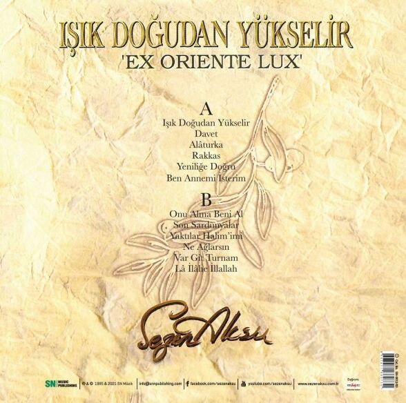 Sezen Aksu - Işık Doğudan Yükselir Plak