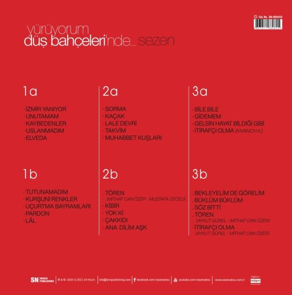 Sezen Aksu - Yürüyorum Düş Bahçelerinde 3'lü Plak