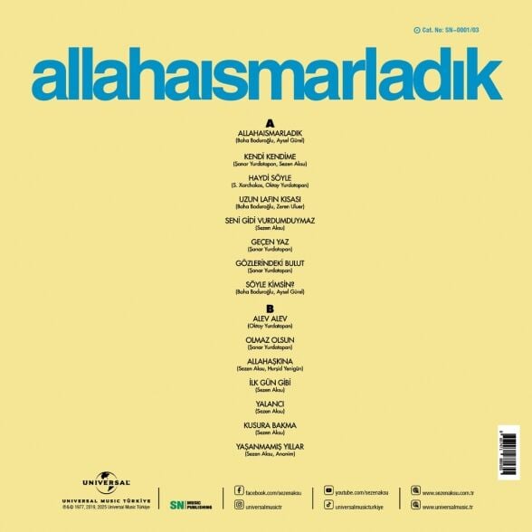 Sezen Aksu - Allahaısmarladık Plak