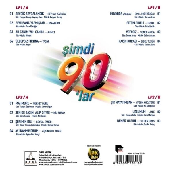 Şimdi 90'lar 2'li Plak