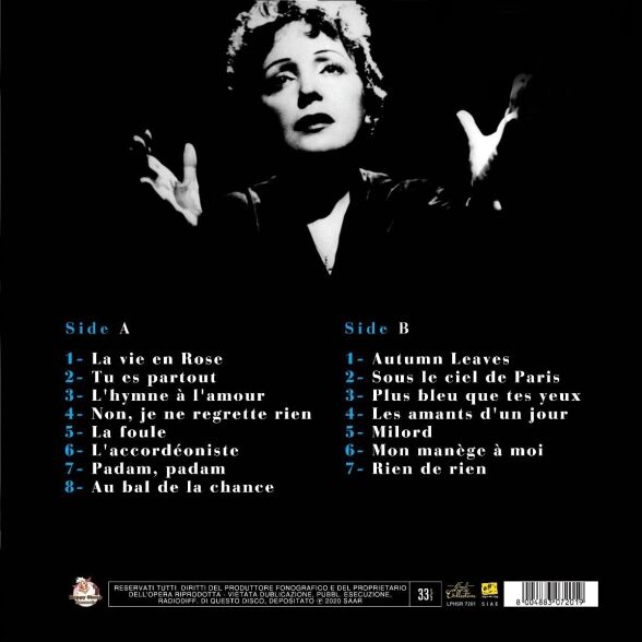 Edith Piaf - La Vie En Rose Plak