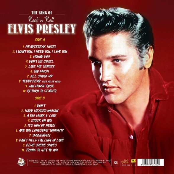 Elvis Presley - The King of Rock'n Roll Plak