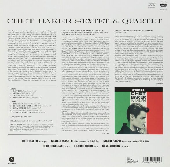 Chet Baker - Sextet & Quartet Plak