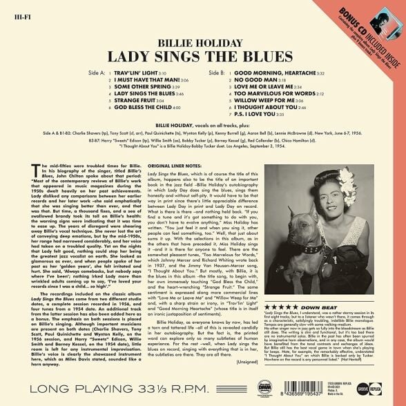 Billie Holiday - Lady Sings The Blues Plak