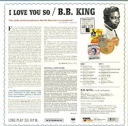 B.B. King - I Love You So Plak