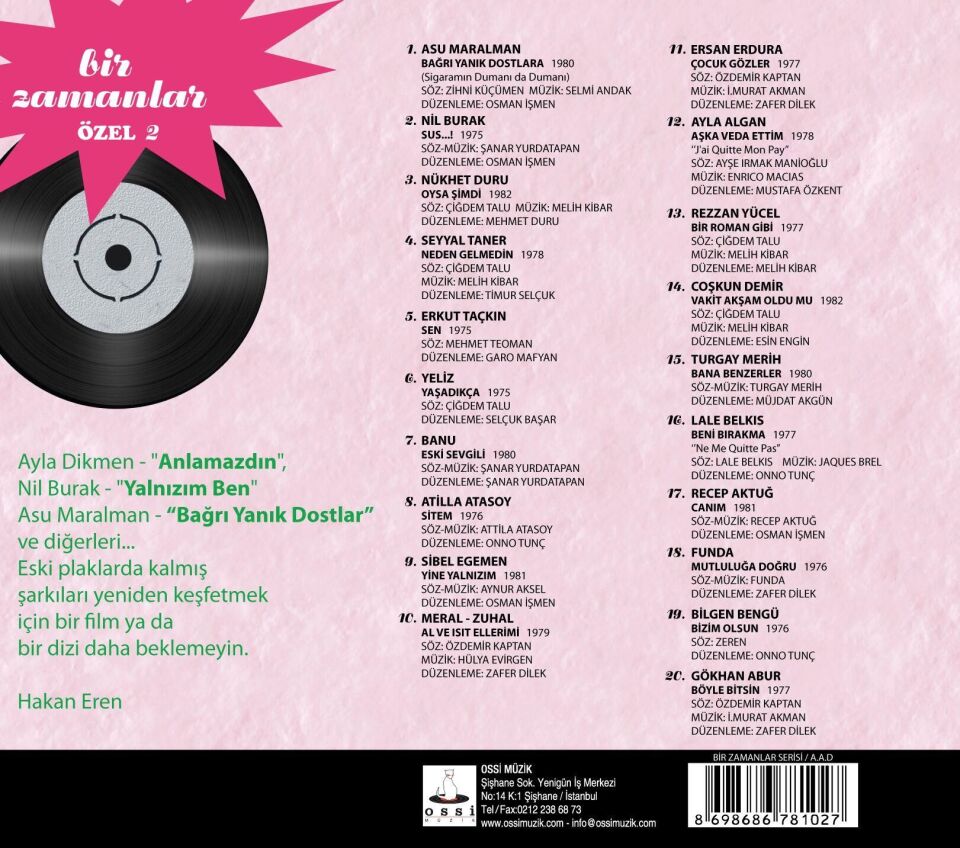 Bir Zamanlar Özel 2 2'li Plak
