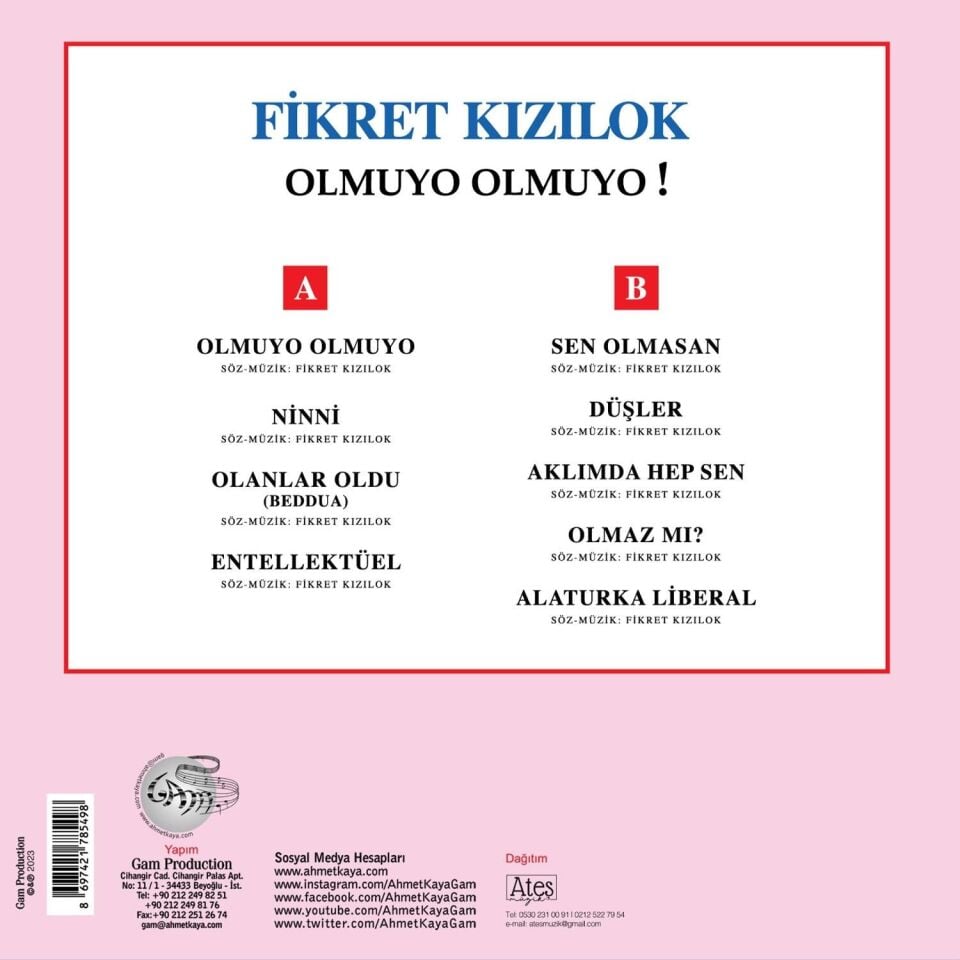 Fikret Kızılok - Olmuyo Olmuyo Plak