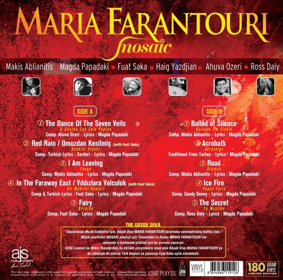 Maria Farantouri - Mosaic Plak