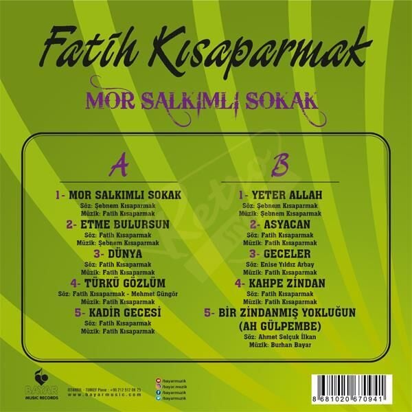 Fatih Kısaparmak - Mor Salkımlı Sokak 33'lük Plak
