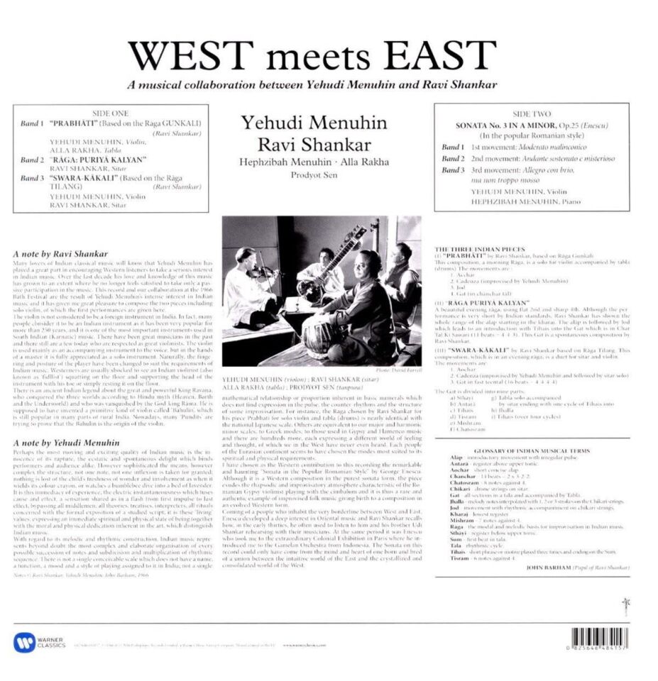 Yehudi Menuhin And  Ravi Shankar West Meets East 33'lük Plak