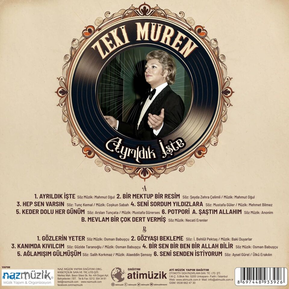 Zeki Müren - Ayrıldık İşte Plak