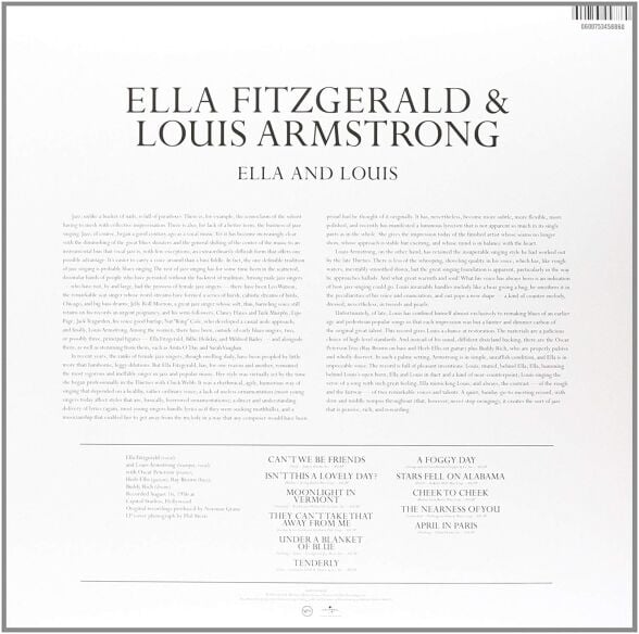 Ella Fitzgerald, Louis Armstrong - Ella And Louis Plak