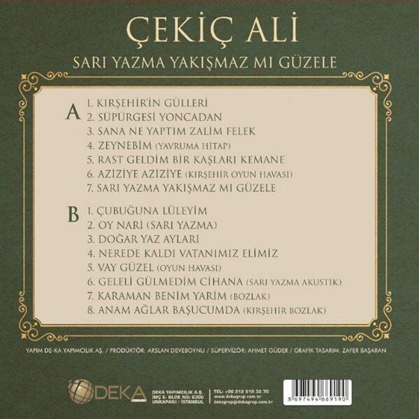 Çekiç Ali - Sarı Yazma Yakışmaz Mı Plak