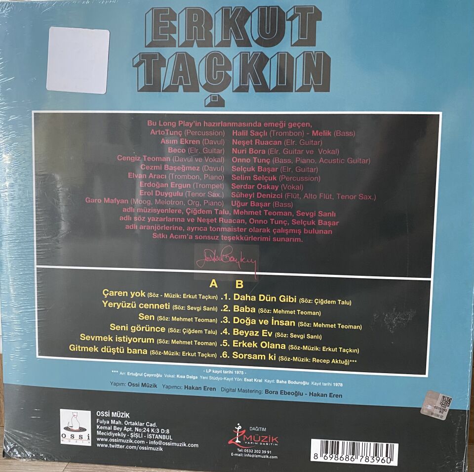 Erkut Taçkın - Erkut Taçkın Plak