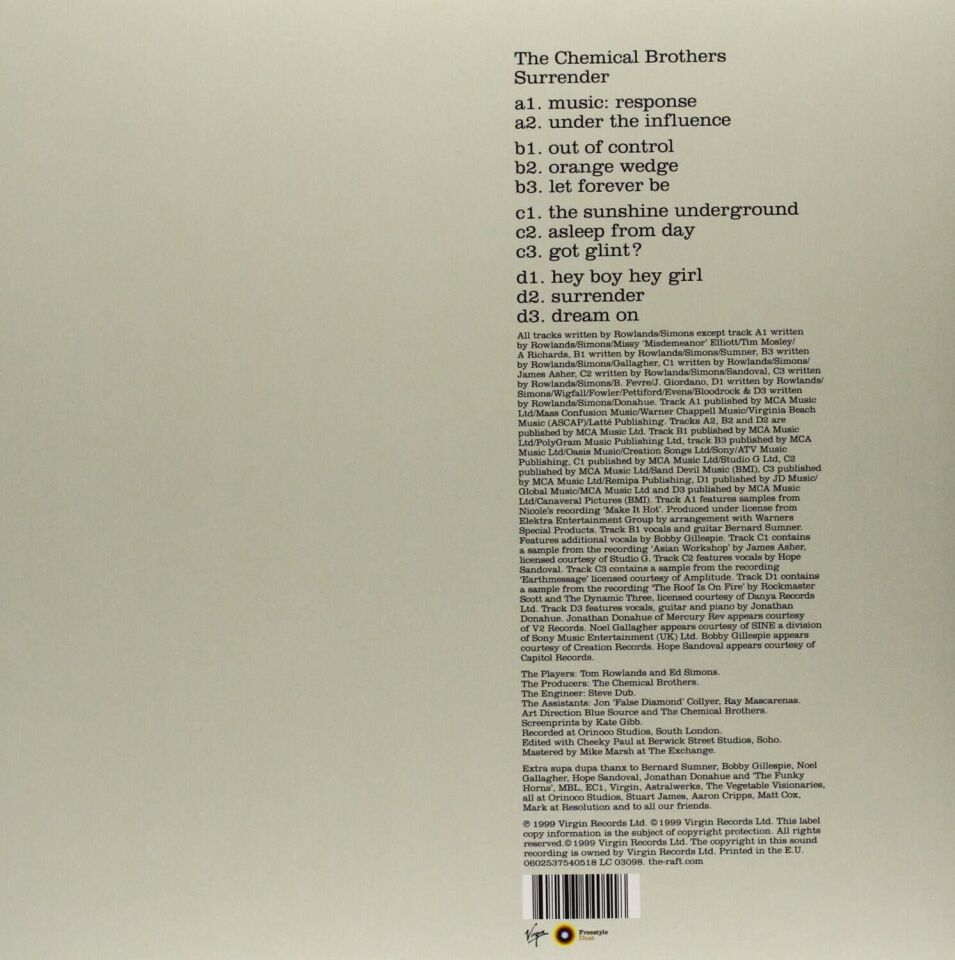 The Chemical Brothers - Surrender 2'li Plak