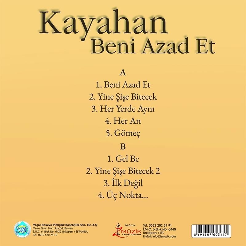 Kayahan - Beni Azad Et Plak