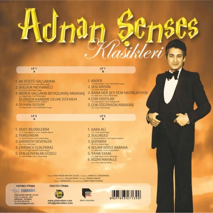 Adnan Şenses - Klasikleri Altın Seri 1 2'li Plak