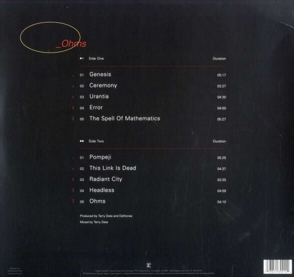 Deftones - OHMS Plak