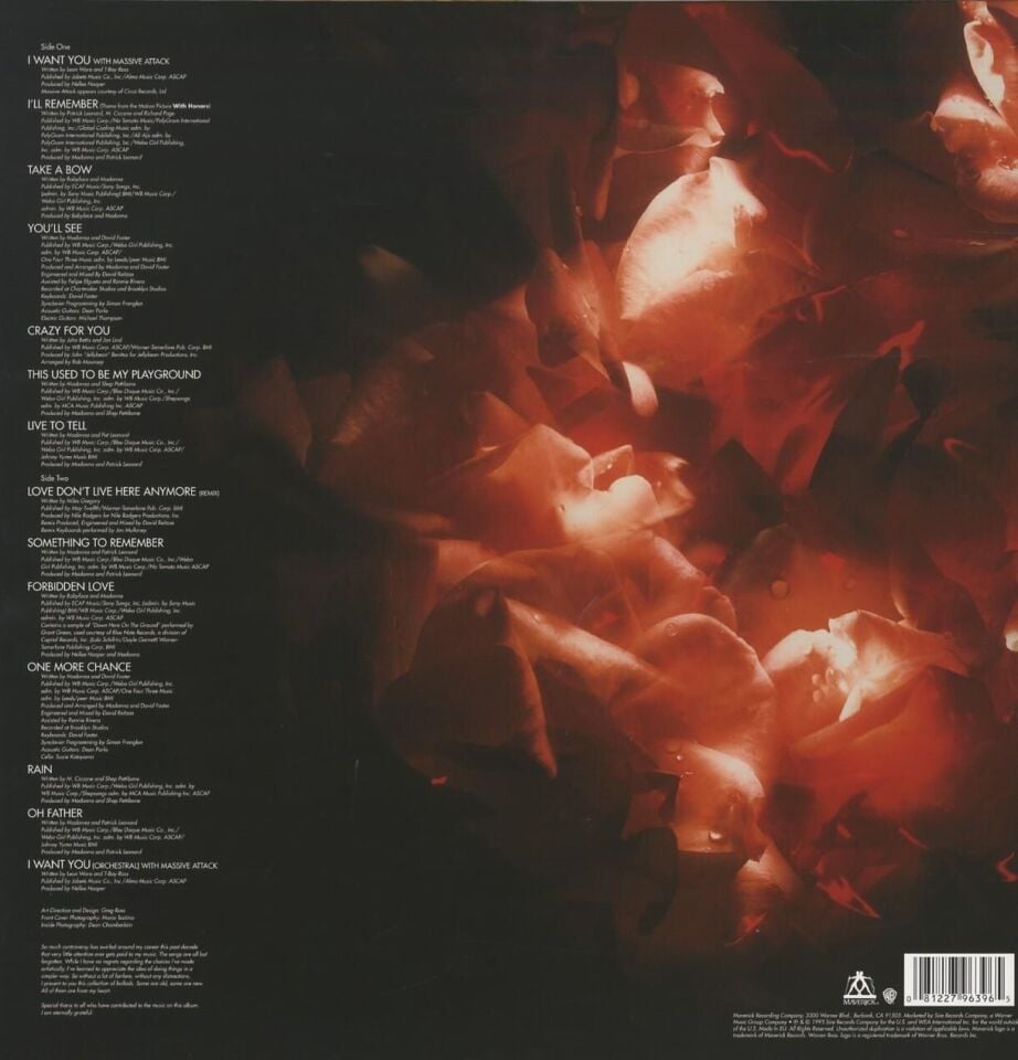 Madonna – Something To Remember Plak