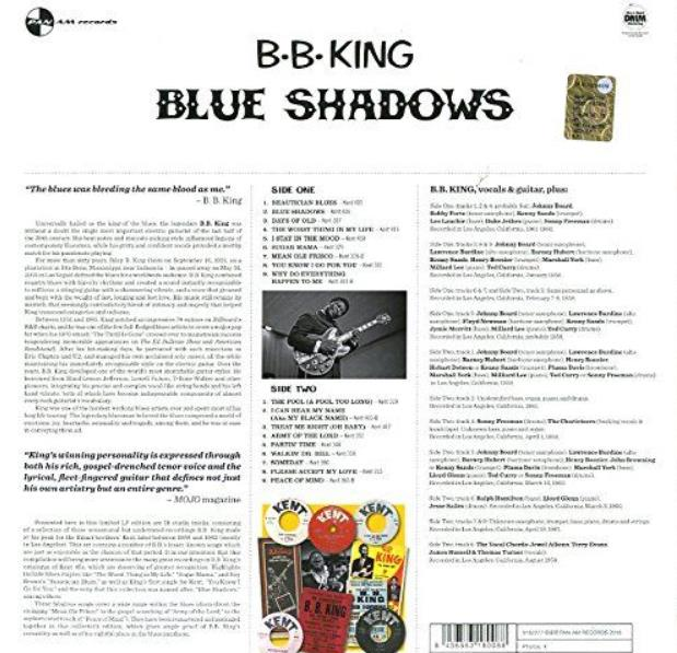 B.B. King: Blue Shadows Plak
