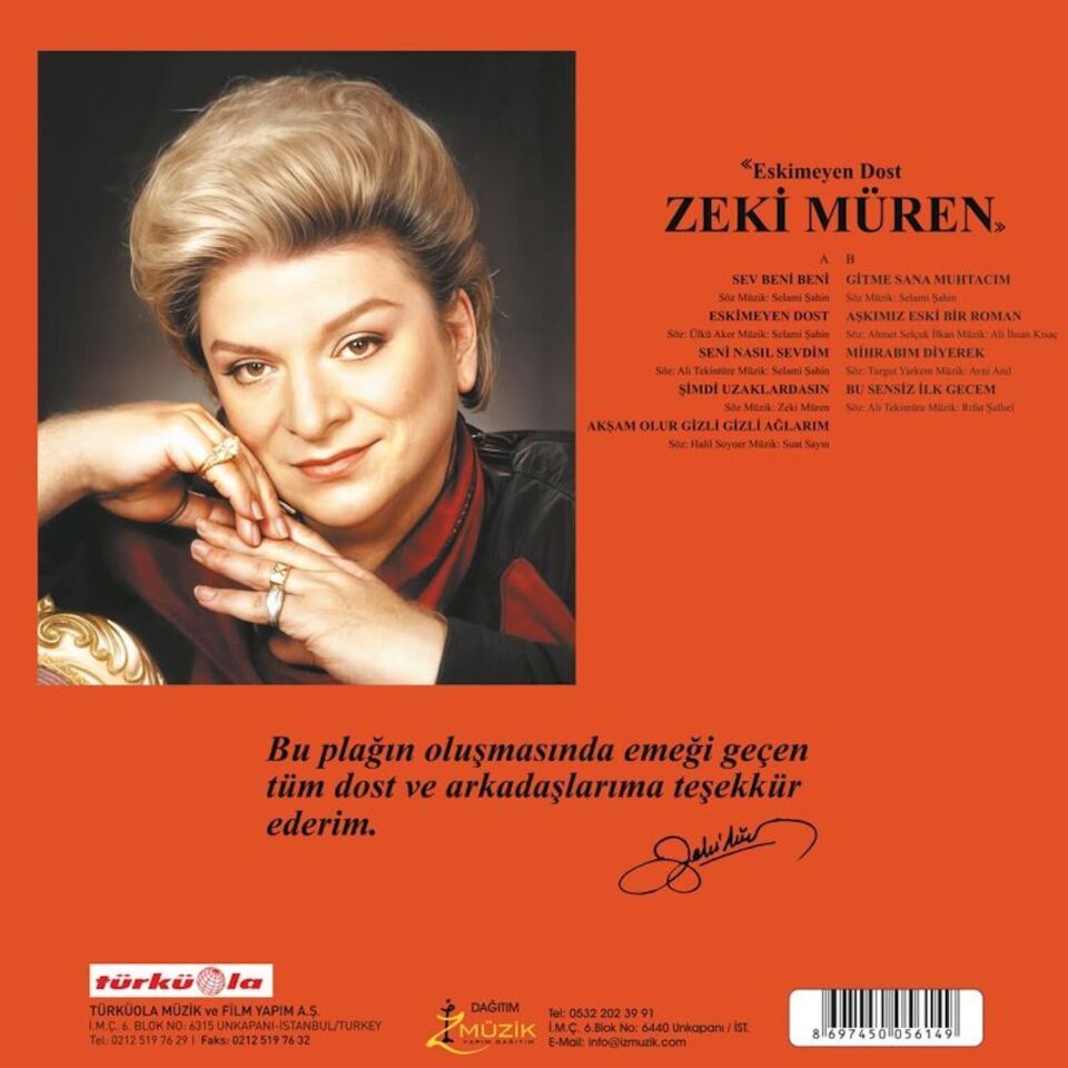 Zeki Müren - Eskimeyen Dost Renkli Plak