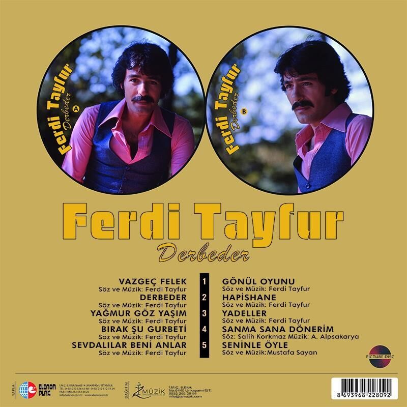 Ferdi Tayfur - Derbeder Resimli Baskı Plak