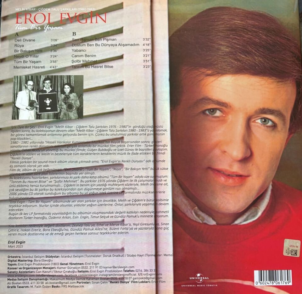 Erol Evgin - Tüm Bir Yaşam Plak