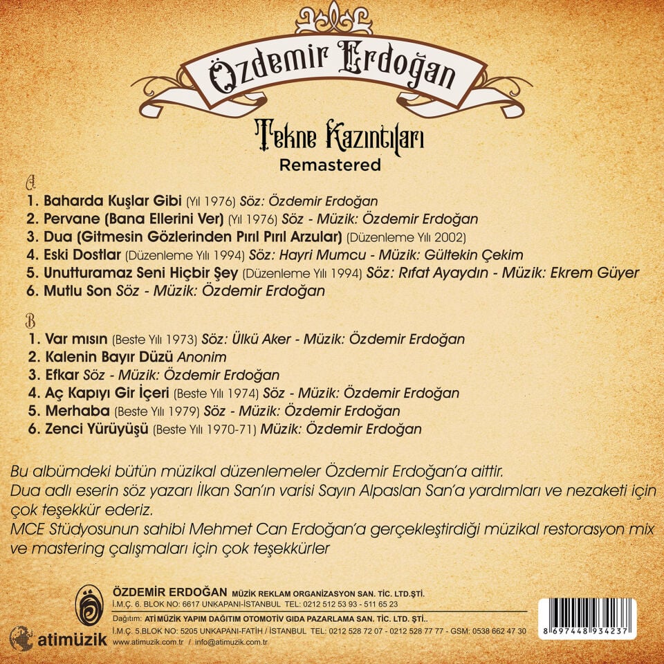 Özdemir Erdoğan - Tekne Kazıntıları Plak