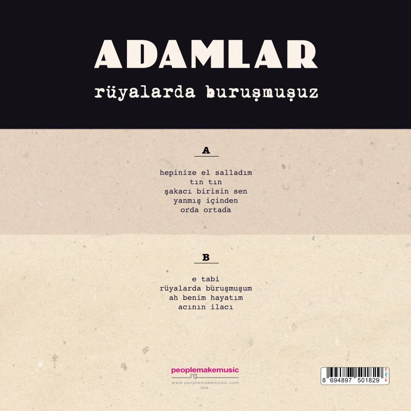 Adamlar - Rüyalarda Buruşmuşuz Renkli Plak