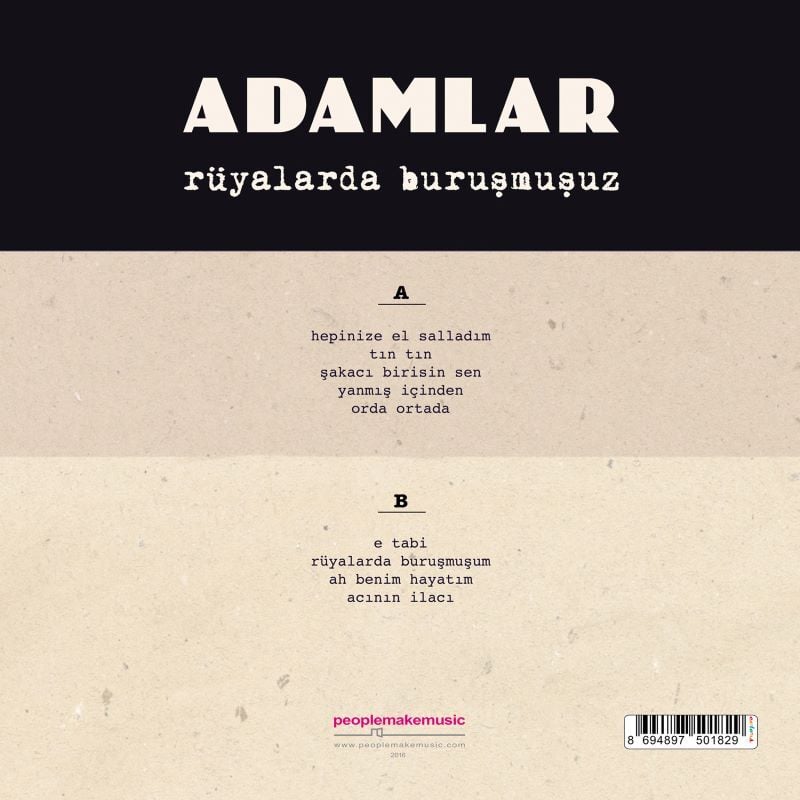 Adamlar - Rüyalarda Buruşmuşuz Renkli Plak