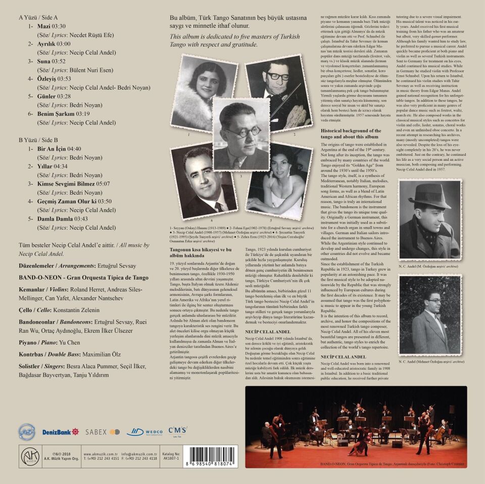 Band-O-Neon - Necip Celal Andel - Tüm Tangoları Plak