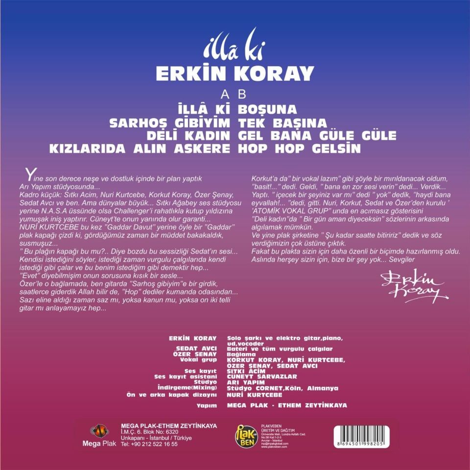 Erkin Koray - İlla Ki Plak