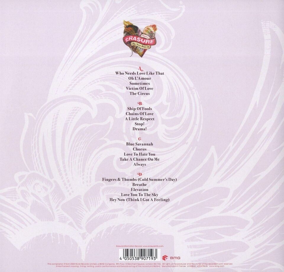 Erasure - Always: The Very Best Of Erasure 2'li Plak