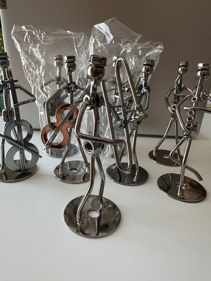 Plak Döner Biblo Aksesuar Hediyelik - Metal Trombon