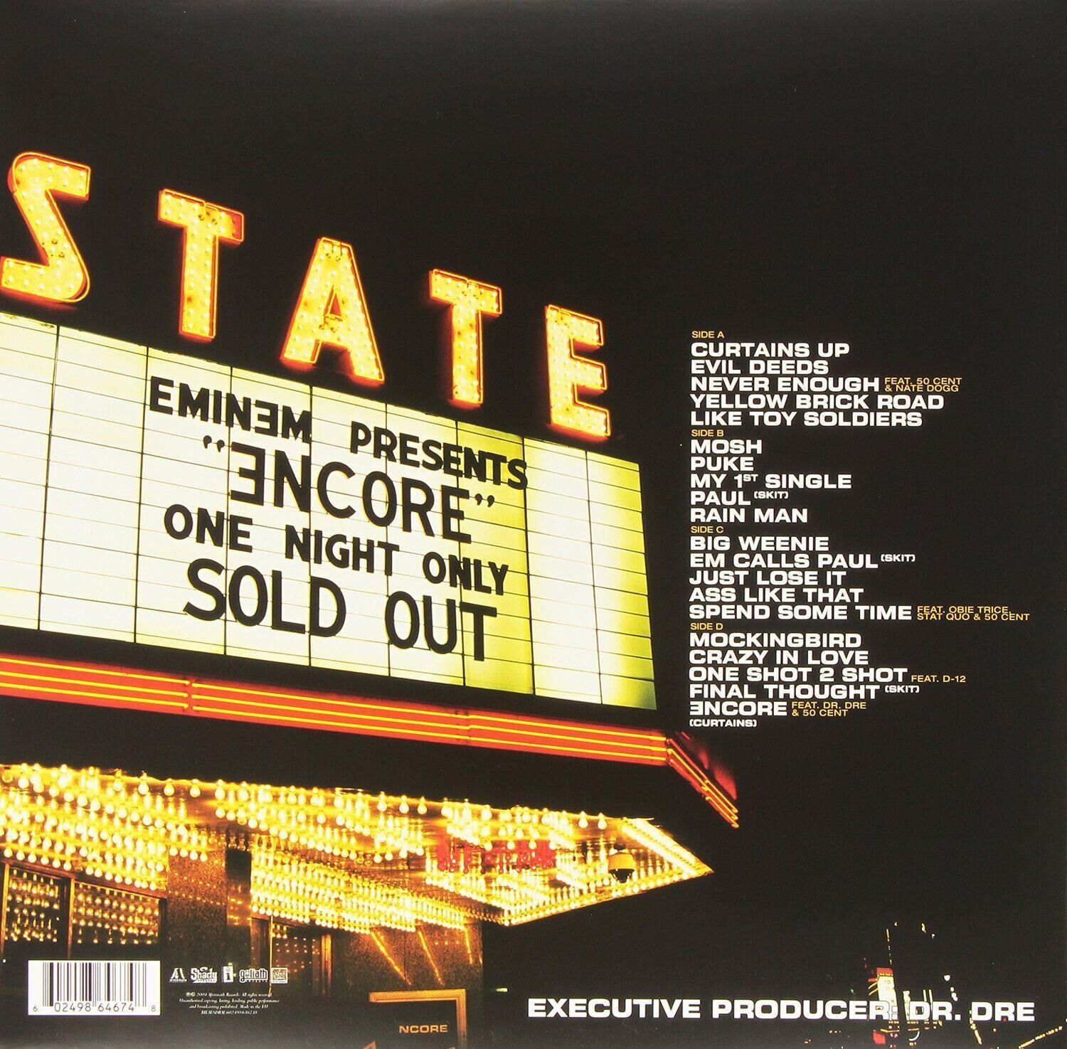 Eminem - Encore Plak 2'li Plak